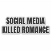 Nieuwe sociale media doden Romance Sticker (Voorkant)