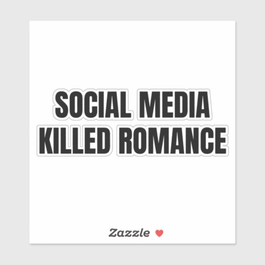 Nieuwe sociale media doden Romance Sticker (Vel)