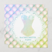 NIEUWE SPARKELBLAUWE GROENE CORSET  DIAMONRUIMTE KAART (Voorkant / Achterkant)