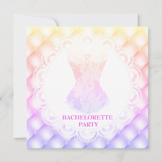 NIEUWE SPARKLE PINK CORSET DIAMONLACE KAART (Voorkant)