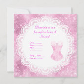 NIEUWE SPARKLE ROZE CORSET MOOI ELEGANT KANT KAART (Achterkant)