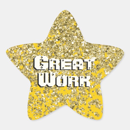 Nieuwe Sparkly Aanmoediging Achievement Star Stick Ster Sticker (Voorkant)