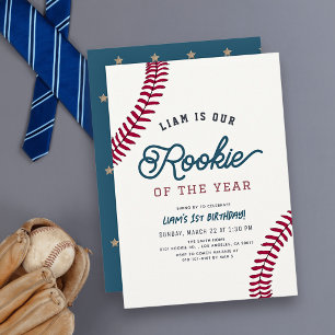 Nieuwe Speler van het Jaar Honkbal 1e Verjaardag Kaart