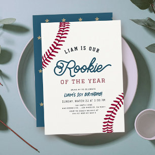 Nieuwe Speler van het Jaar Honkbal 1e Verjaardag Kaart