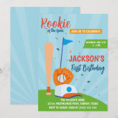 Nieuwe Speler van het Jaar Honkbal 1e Verjaardagsf (Voorkant / Achterkant)