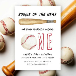 Nieuwe Speler van het Jaar Honkbal 1e Verjaardagsf Kaart