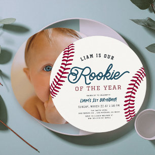 Nieuwe Speler van het Jaar Honkbal 1e Verjaardagsf Kaart