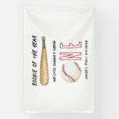 Nieuwe speler van het jaar honkbal 1e verjaardagsf spandoek (Verticaal)