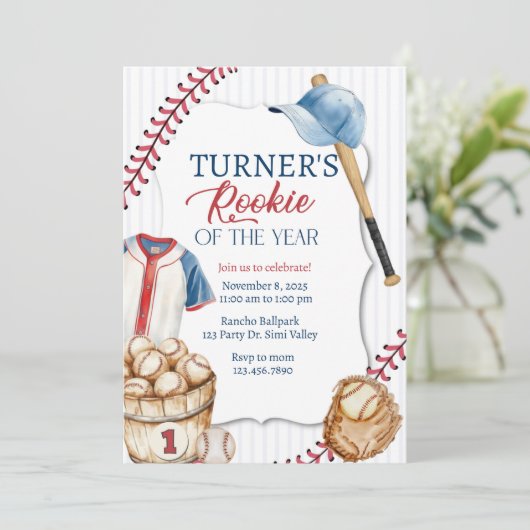 Nieuwe Speler van het Jaar, Honkbal Verjaardag, Eé Kaart (Staand voorkant)