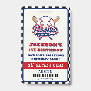 Nieuwe Speler Van Het Jaar Honkbal Verjaardagsfees Badge