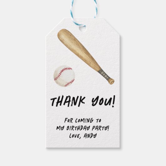 Nieuwe speler van het jaar honkbal verjaardagsfees cadeaulabel (Voorkant)