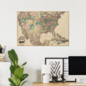 Nieuwe spoorwegkaart van de Verenigde Staten 3 Poster (Thuiskantoor)