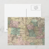 Nieuwe spoorwegkaart van de Verenigde Staten Briefkaart (Voorkant / Achterkant)