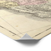 Nieuwe spoorwegkaart van de Verenigde Staten Poster (Hoek)