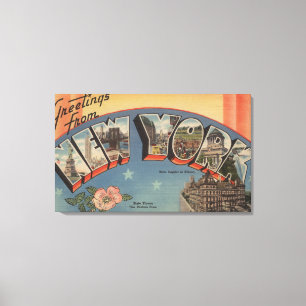 Nieuwe Staat 3 van ScenesNew York van de Brief Canvas Afdruk