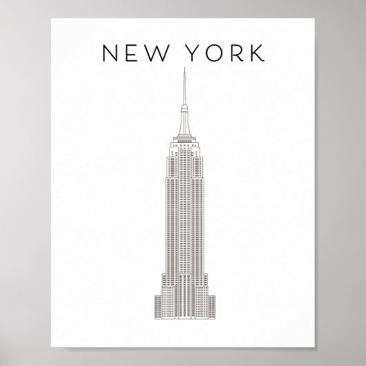 NIEUWE STAAT VAN DE EMPIRE STAAT VAN YORK POSTER (Voorkant)