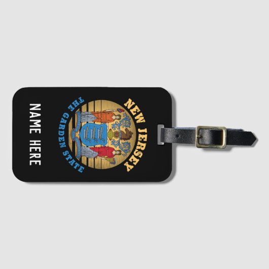 NIEUWE STAATSVLAG VAN JERSEY GARDEN BAGAGELABEL (Voorkant (horizontaal))