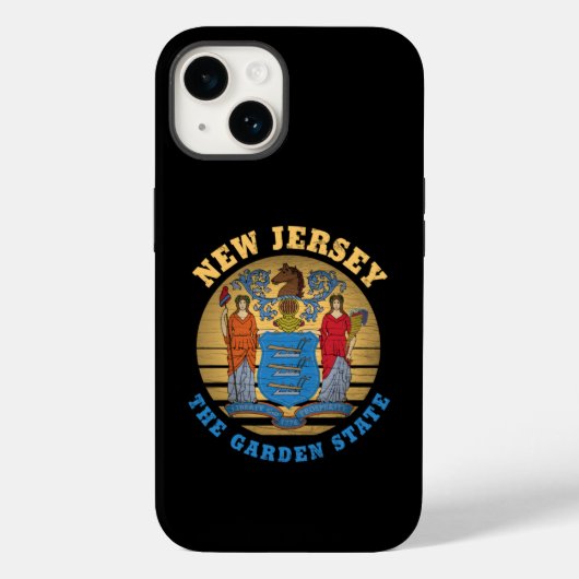 NIEUWE STAATSVLAG VAN JERSEY GARDEN Case-Mate iPhone CASE (Achterkant)