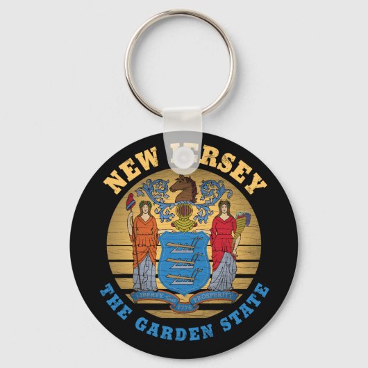 NIEUWE STAATSVLAG VAN JERSEY GARDEN SLEUTELHANGER (Voorkant)