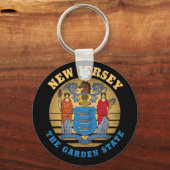 NIEUWE STAATSVLAG VAN JERSEY GARDEN SLEUTELHANGER (Voorkant)