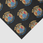 NIEUWE STAATSVLAG VAN JERSEY GARDEN TISSUEPAPIER (Detail)