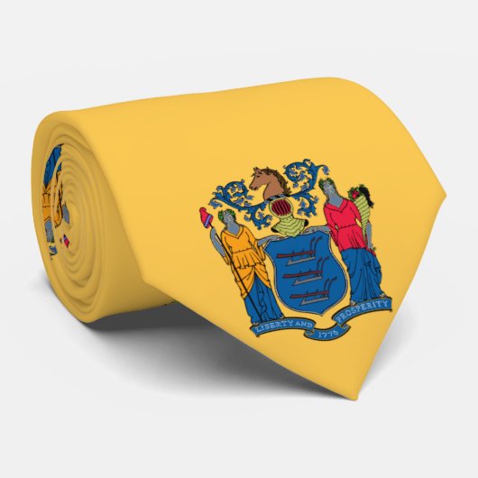 NIEUWE STAATSVLAG VAN JERSEY STROPDAS (Opgerold)