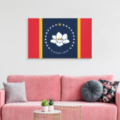 Nieuwe staatsvlag van Mississipi Canvas Afdruk (Insitu (Woonkamer))