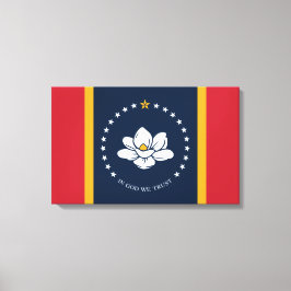 Nieuwe staatsvlag van Mississipi Canvas Afdruk