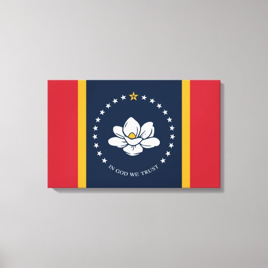 Nieuwe staatsvlag van Mississipi Canvas Afdruk (Voorkant)