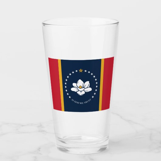 Nieuwe staatsvlag van Mississipi Glas (Voorkant)