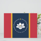 Nieuwe staatsvlag van Mississipi Kaart (Staand voorkant)