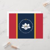 Nieuwe staatsvlag van Mississipi Kaart (Voorkant / Achterkant in situ)