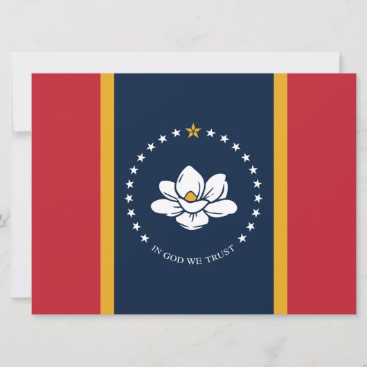 Nieuwe staatsvlag van Mississipi Kaart (Voorkant)