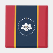 Nieuwe staatsvlag van Mississipi Magneet (Voorkant)