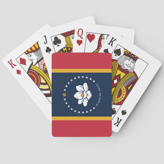 Nieuwe staatsvlag van Mississipi Pokerkaarten (Achterkant)