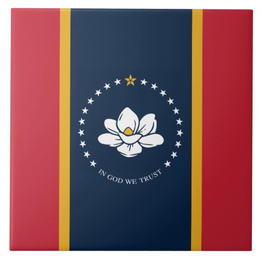 Nieuwe staatsvlag van Mississipi Tegeltje (Voorkant)