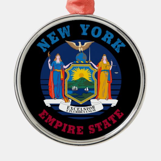 NIEUWE STAATSVLAG VAN YORK METALEN ORNAMENT (Voorkant)