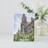 Nieuwe stadhuistoren in München, Duitsland Briefkaart (Staand voorkant)