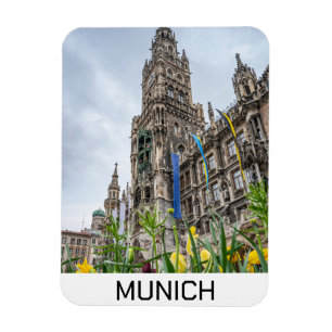 Nieuwe stadhuistoren in München, Duitsland Magneet