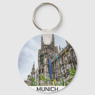 Nieuwe stadhuistoren in München, Duitsland Sleutelhanger
