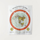 Nieuwe standaardkaart van de wereld wandkleed (Voorkant)