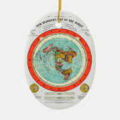 Nieuwe standaardkaart van de wereldvlakte keramisch ornament (Voorkant)