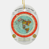 Nieuwe standaardkaart van de wereldvlakte keramisch ornament (Achterkant)