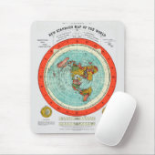 Nieuwe standaardkaart van de wereldvlakte muismat (Met muis)