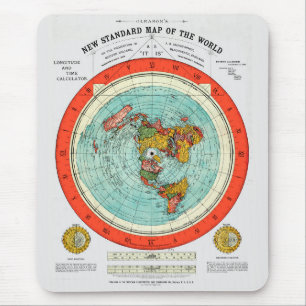 Nieuwe standaardkaart van de wereldvlakte muismat