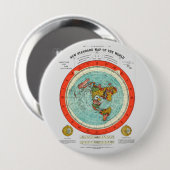 Nieuwe standaardkaart van de wereldvlakte ronde button 4,0 cm (Voorkant /achterkant)
