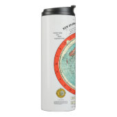 Nieuwe standaardkaart van de wereldvlakte thermosbeker (Gedraaid links)