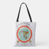 Nieuwe standaardkaart van de wereldvlakte tote bag (Achterkant)