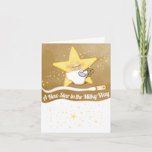 Nieuwe Star Baby Flat Aankondiging Kaart (Voorkant)