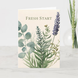 Nieuwe Start – Botanische Lente Wenskaart Kaart
